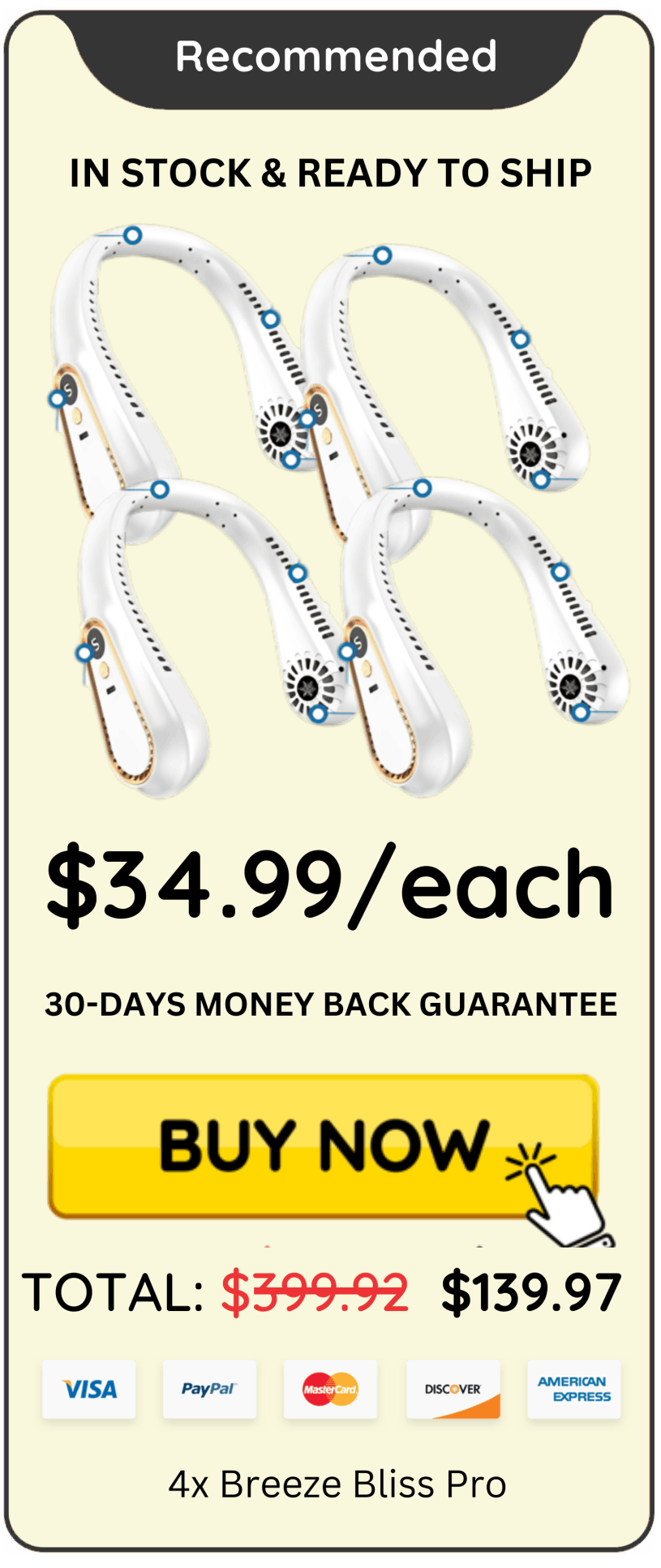 Breeze Bliss Pro offer package price 